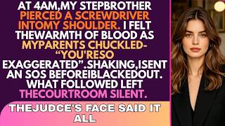 At 2AM My Stepbrother Stabbed Me — Parents Laughed, But The Judge’s Verdict Silenced Everyone