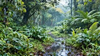 Rain Sounds for Sleeping | Gentle Rain in a Lush Tropical Forest (10 Hours)