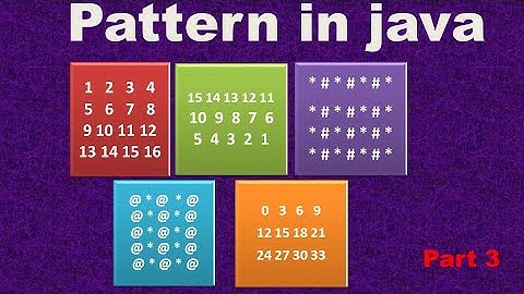 Pattern in java || Square pattern || Pattern by using nested loop || java pattern Part 3