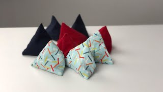 DIY triangle game bag sewing (Tic, Tac, Toe) screenshot 5
