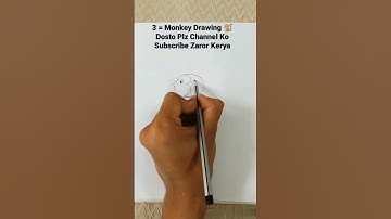 How to make Monkey with 3 #monkey #drawing #art #shorts