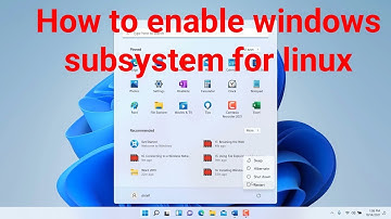 How to enable windows subsystem for linux
