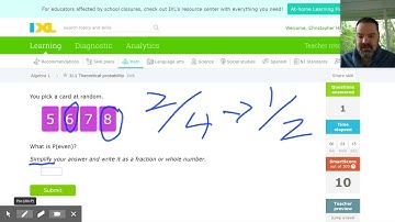 IXL - Theoretical probability (Algebra 1 practice)