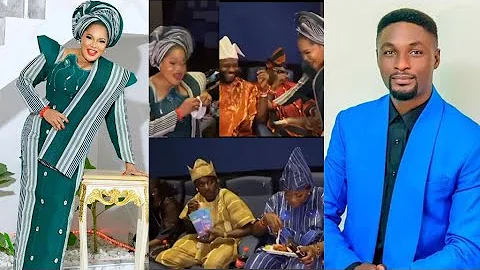 Toyin Abraham Greets Adeniyi Johnson, Femi Adebayo, Others At Odunlade Orisa Latest Movie Premiere