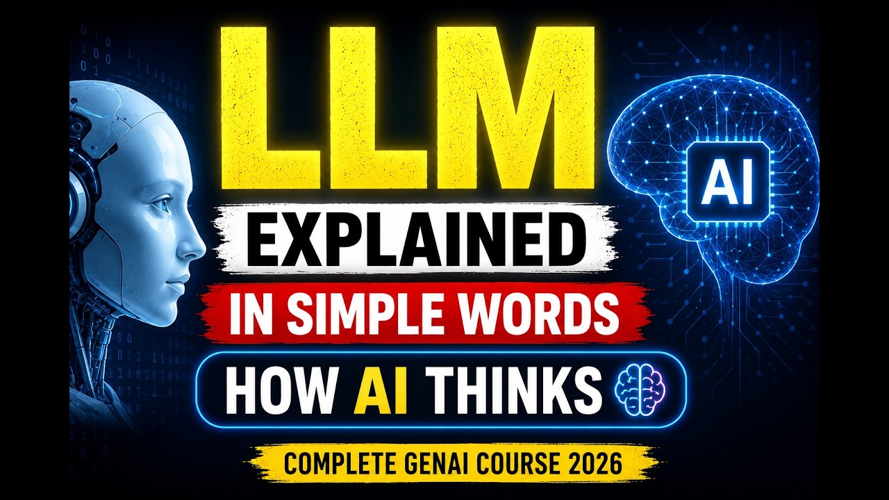 LLM Explained in Simple Words 🔥 | How AI Thinks 😳 | GenAI Course 2026 ...