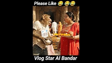 Bhikhari Bandar Ka Lafra Ho Gaya Moti Aurat Se || #monkeyvlog #aivlog #viral #shorts  #minivlog