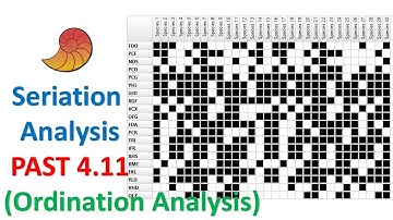 Seriation Analysis | Ordination Analysis | Past 4.11 | Statistics Bio7