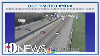 TDOT patching potholes on I-640 in Knox County