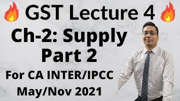 Lecture 4: Scope of Supply  For CA INTER/IPCC May/Nov