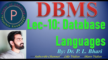Lec-10: DBMS: Database Languages ||#dbmslectures ||#dbms ||#dbmstutorials