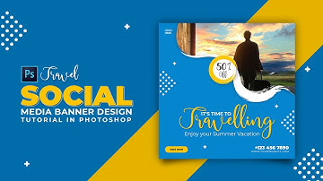 How to Design Travel Social Media Banner | Adobe Photoshop Tutorial | Speed Art | Grafix Mentor