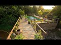 Girl Living Off Grid, Building The Most Beautiful Bamboo Swimming Pool