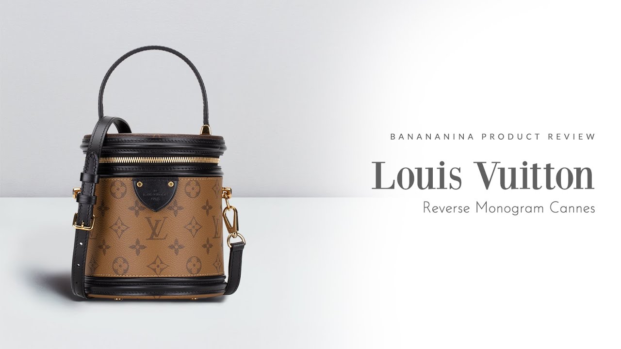 Louis Vuitton Cannes Reverse Monogram Canvas Satchel Bag Brown