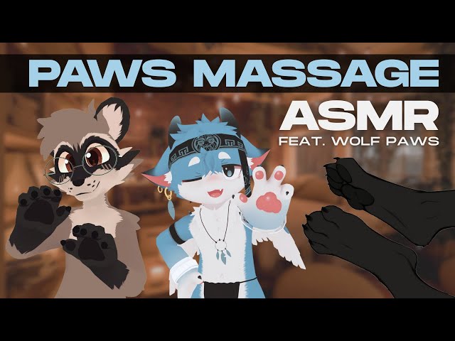 [Furry ASMR] Raccoon and Dragon Dog Massage and Take Care of Your Paws | Lotion, Mouth Sounds...