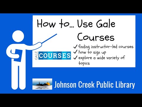 How to Use Gale Courses