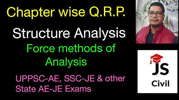 Structure analysis-04 || Force methods of analysis || Chapterwise QRP | Civil Engg I By Jitendra Sir