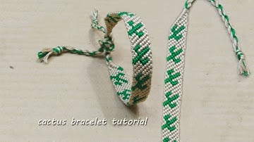 Cactus friendship bracelet pattern tutorial || yarnuelle