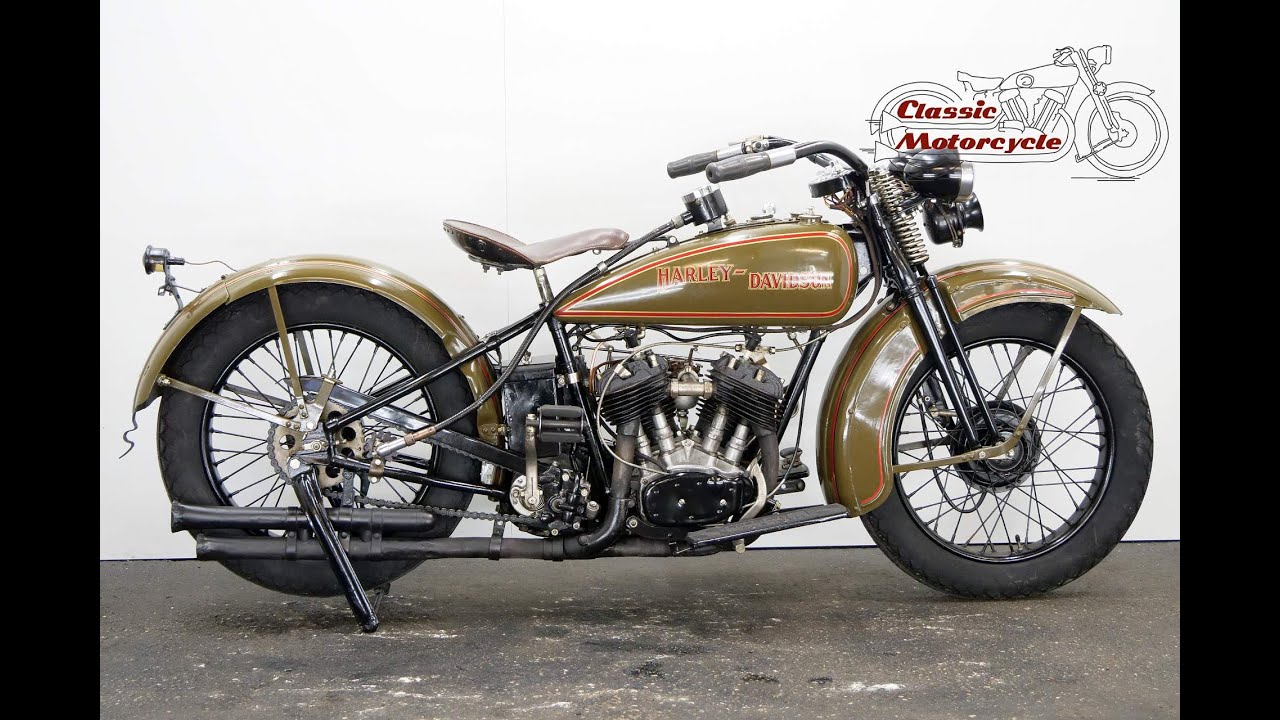 Harley Davidson DL 1930 746cc 2 cyl sv - starting up - YouTube