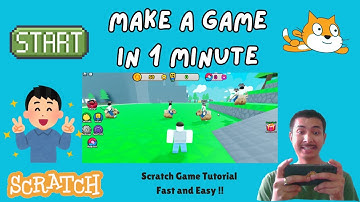 How to Make a Game with in a minute in Scratch, Making a simple obstacle avoiding jump game