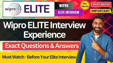 🔥Wipro Elite Interview Experience | Elite Technical Interview Questions | Wipro Elite Hiring Process
