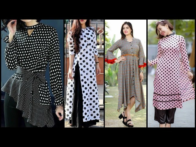 Women Black Dot Designer Anarkali Kurti in Surat at best price by Ritika  Creation - Justdial