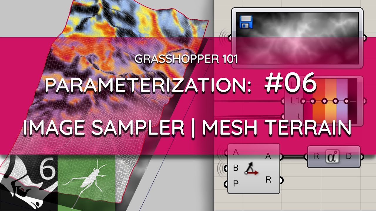 Grasshopper 101: Parameterization, #06 Mesh Terrain with slope analysis