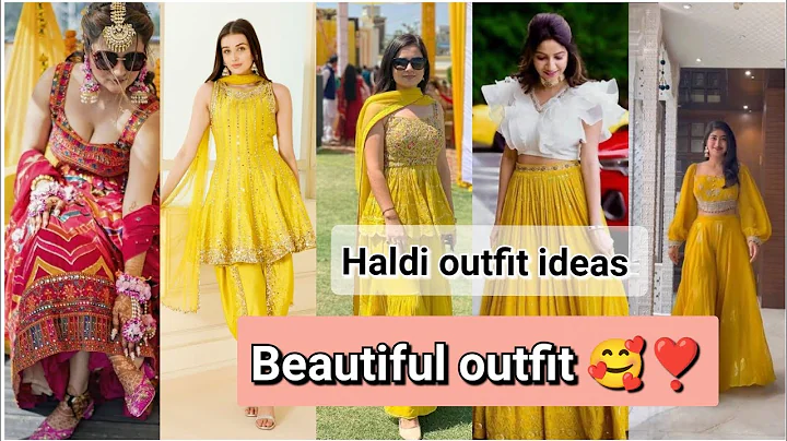 Beautiful Haldi Ceremony Outfits | Bridal Yellow Fashion Trends| Haldi Outfit #haldioutfit #haldiCer