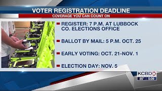 Lubbock County Elections Office extends hours as Monday deadline to register to vote arrives