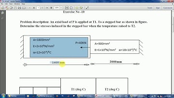 ANSYS Tutorial for Beginners - Thermal stress analysis of a stepped bar