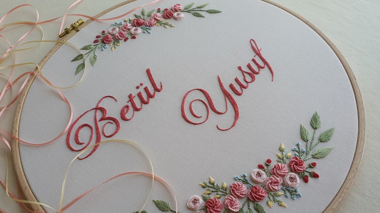 ÇİÇEK BAHÇESİ KASNAK PANO | Embroidery Hoop, Custom Name Wall Art