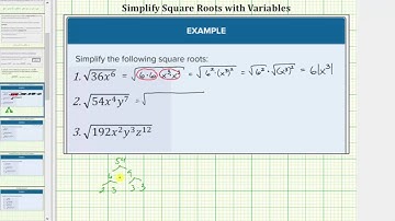 Simplify Square Roots with Variables