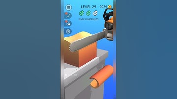 Find 3 Diamonds with Chainsaw | ASMR Slicing #31 #asmr #shorts #satisfying