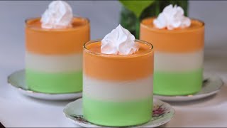 Tricolor Panna cotta | Independence Day dessert | Easy to make | Scrummy Recipes  E 16