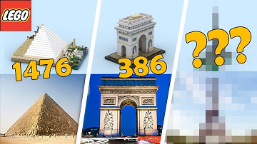 LEGO Monuments of the World in Different Scales - Size Comparison