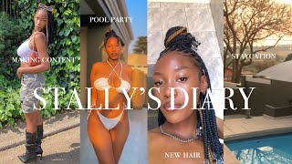days in my life :staycation with my friends,pool party , new hair etc