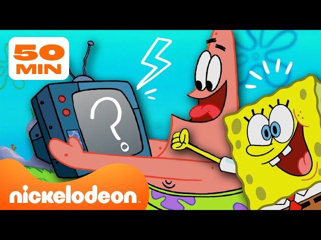 Spongebob | Semua yang SpongeBob Tonton di TV 📺 | Kompilasi 50 Menit | Nickelodeon Bahasa class=