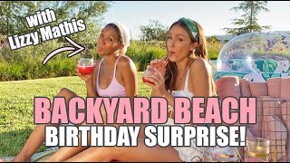 Backyard Beach Day Birthday Surprise with Lizzy Mathis | JESSICA ALBA