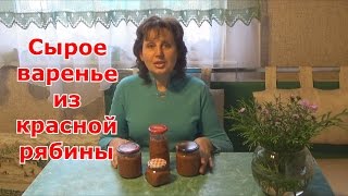 Сырое варенье из красной рябины с грецкими орехами и медом Сырое варенье из красной рябины с грецкими орехами и медом