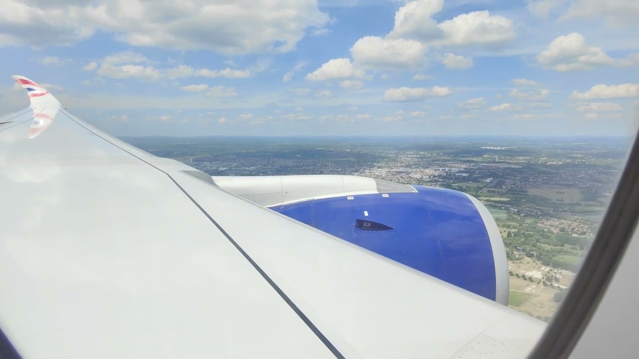 British Airways Airbus A350-1000 G-XWBL. Tokyo Haneda to London Heathrow Landing.