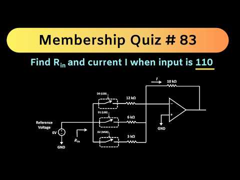 Digital to Analog Converter (DAC) Solved Problem | Membership Quiz # 83