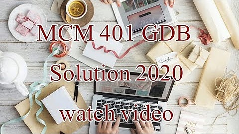 MCM 401 GDB Solution - By VR- with File-By Vu