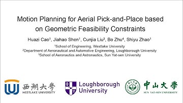 Motion Planning for Aerial Pick-and-Place basedon Geometric Feasibility Constraints