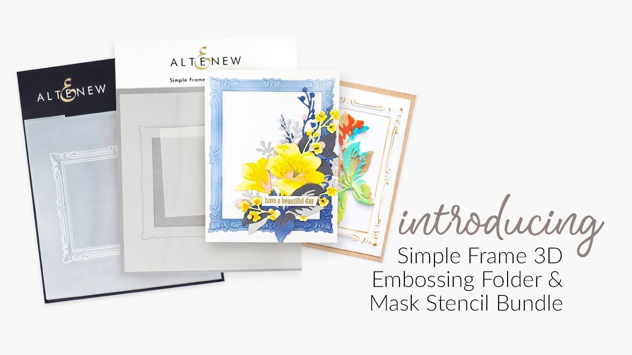 Altenew Elegant Motifsスタンプ・ダイ・フォルダーステンシル AltenewWatercolorFloweスタンプ・ダイ・フォルダーステンシル
