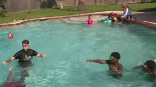 Family opens up pool for those without power