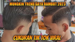 TUTORIAL POTONG RAMBUT VIRAL TIK TOK, TREND GAYA RAMBUT 2023