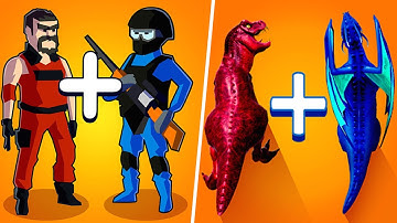 Merge Military | Merge Master: Monster Dinosaur - Merge Battles Gameplay (Part 1)