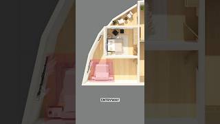 Watch This Awkward Layout Go From Empty To Awesome! #interior444 #3dfloorplan #floorplan