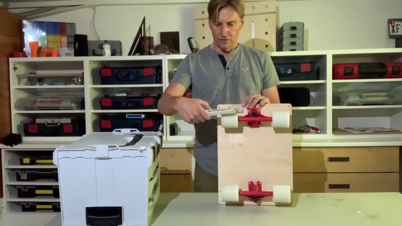 DIY Rollbrett gepimpt für Sortimo, Bosch L-BOXX - YouTube