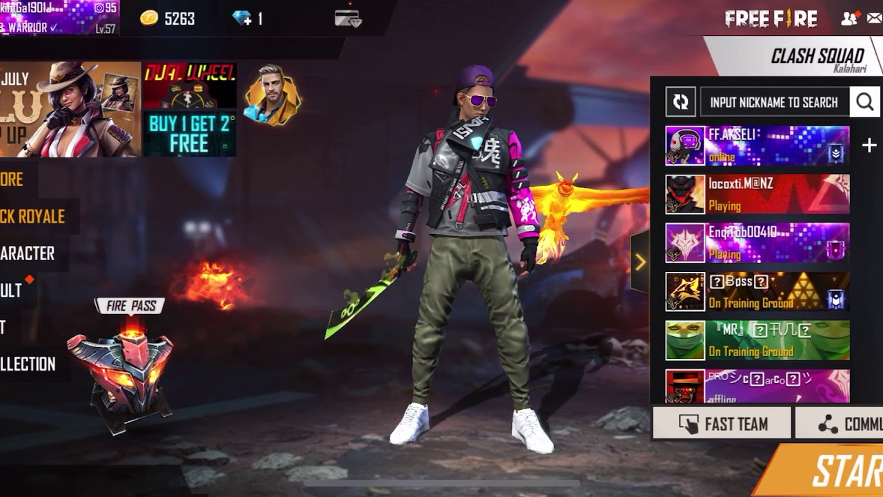 free fire training YouTube