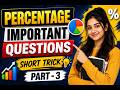 Percentage Important Questions with Short Tricks | SSC CET Railway Exam Math Tricks| Part 3 🔥